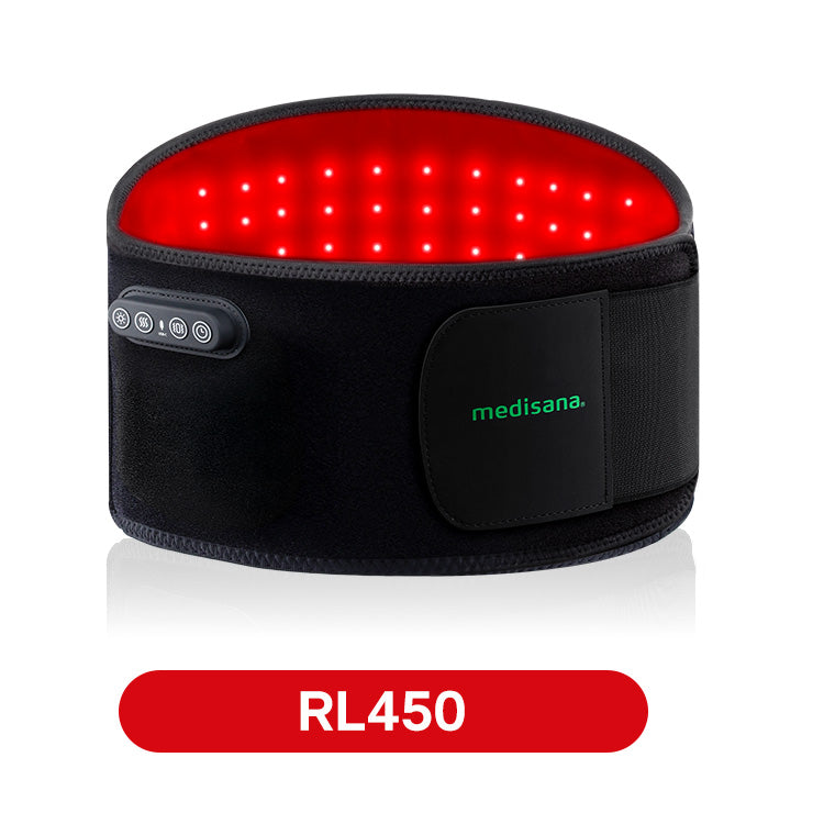 Medisana RL500 3-in-1 Red Light Therapy Belt | 660nm & 850nm Infrared Heating & Vibration for Back, Waist & Knee Pain Relief | Cordless Muscle Recovery Wrap