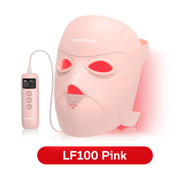 Medisana Red Light Therapy Face Mask with 3 Modes (850nm NIR) | LED Facial Mask for Anti-Aging, Acne & Skin Rejuvenation | Cordless 3D Fit, 336 LEDs, Rechargeable 5200mAh
