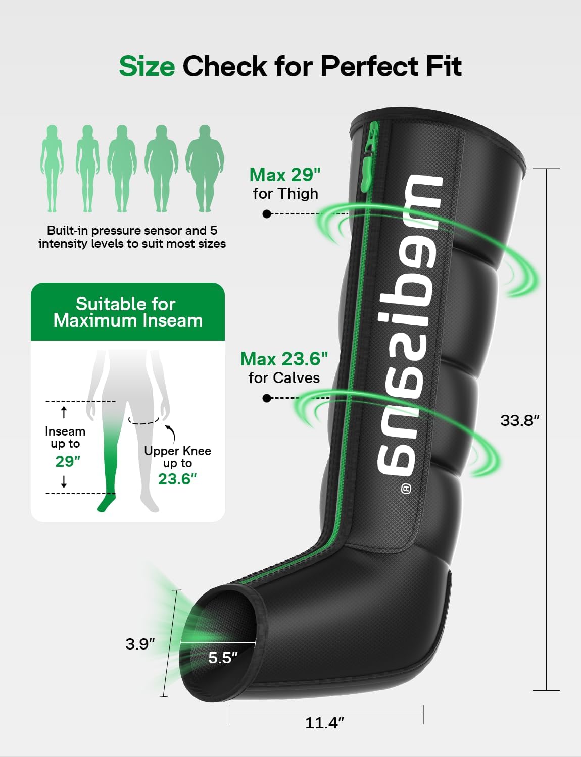 Medisana LM806 Leg Massager with Heat & Compression Boots for Circulation | Full Leg & Foot Massager