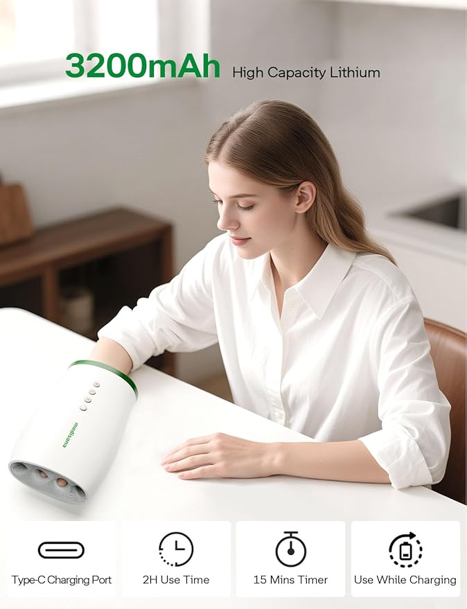 Hand Massager for Arthritis and Carpal Tunnel, Electric Hand Massager with Heat and Compression-Birthday Gifts & Personalized Gifts for Women Wife Mom Girlfriend Sister （HSA or FSA Eligible-Green