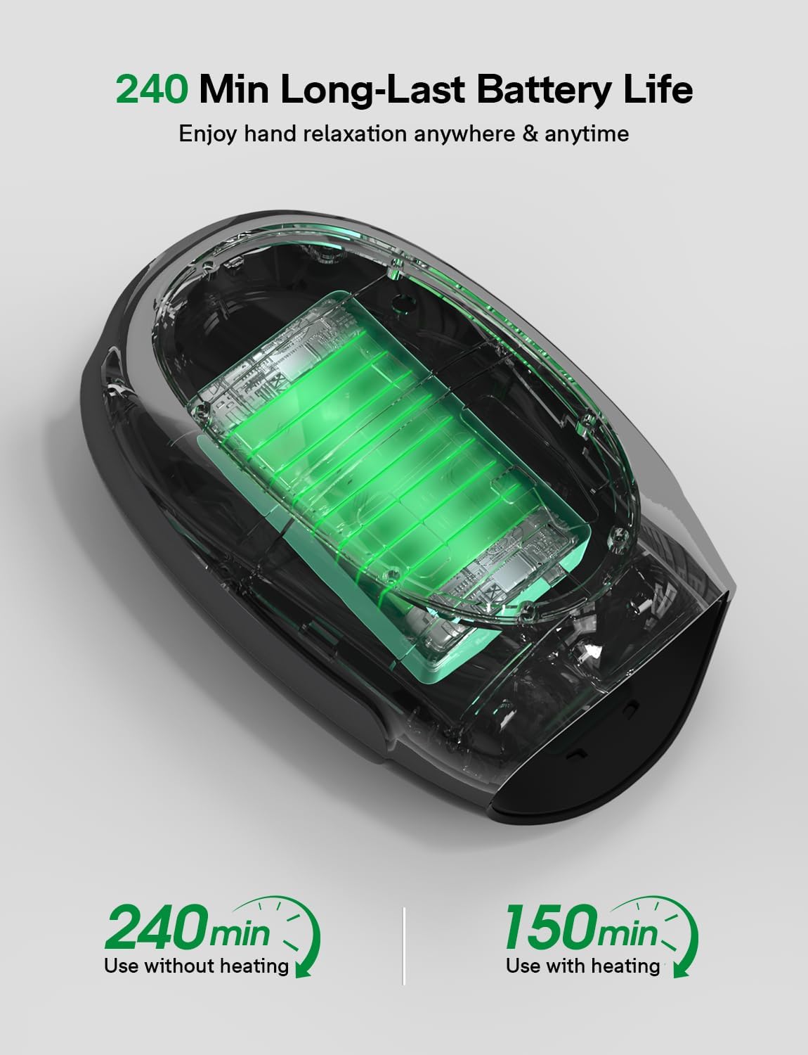 Hand Massager with Heat and Compression, Multi-Customize Massage Modes & Intensities, Memory Fuction, Wrist Plam Finger Massager for Arthritis and Carpal Tunnel Relief, Black