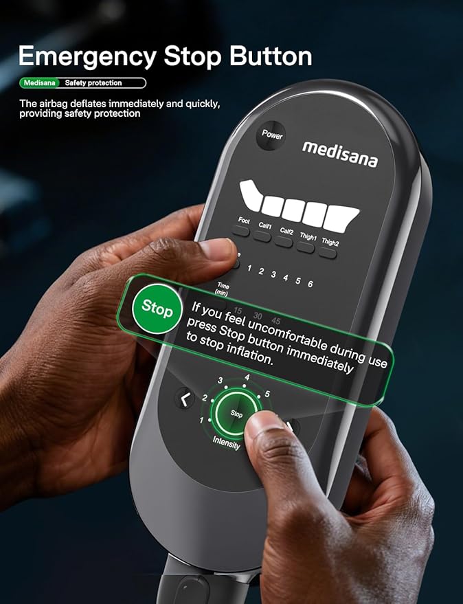 Leg Compression Massager, Cordless Air Pressure Boots with Multi-Customize Modes, Intensities & Timer, Rechargeable Leg Compression System for Circulation, Pain Relief, Recovery, etc