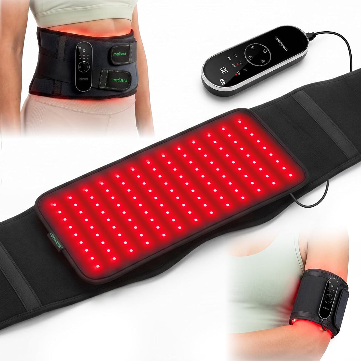 Medisana RL600 Red Light Therapy for Body, 351pcs LEDs (660nm+850nm) Back Pain