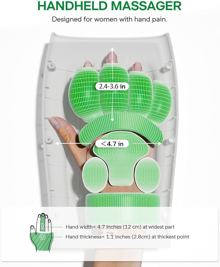 Hand Massager for Arthritis and Carpal Tunnel, Electric Hand Massager with Heat and Compression-Birthday Gifts & Personalized Gifts for Women Wife Mom Girlfriend Sister （HSA or FSA Eligible-Green
