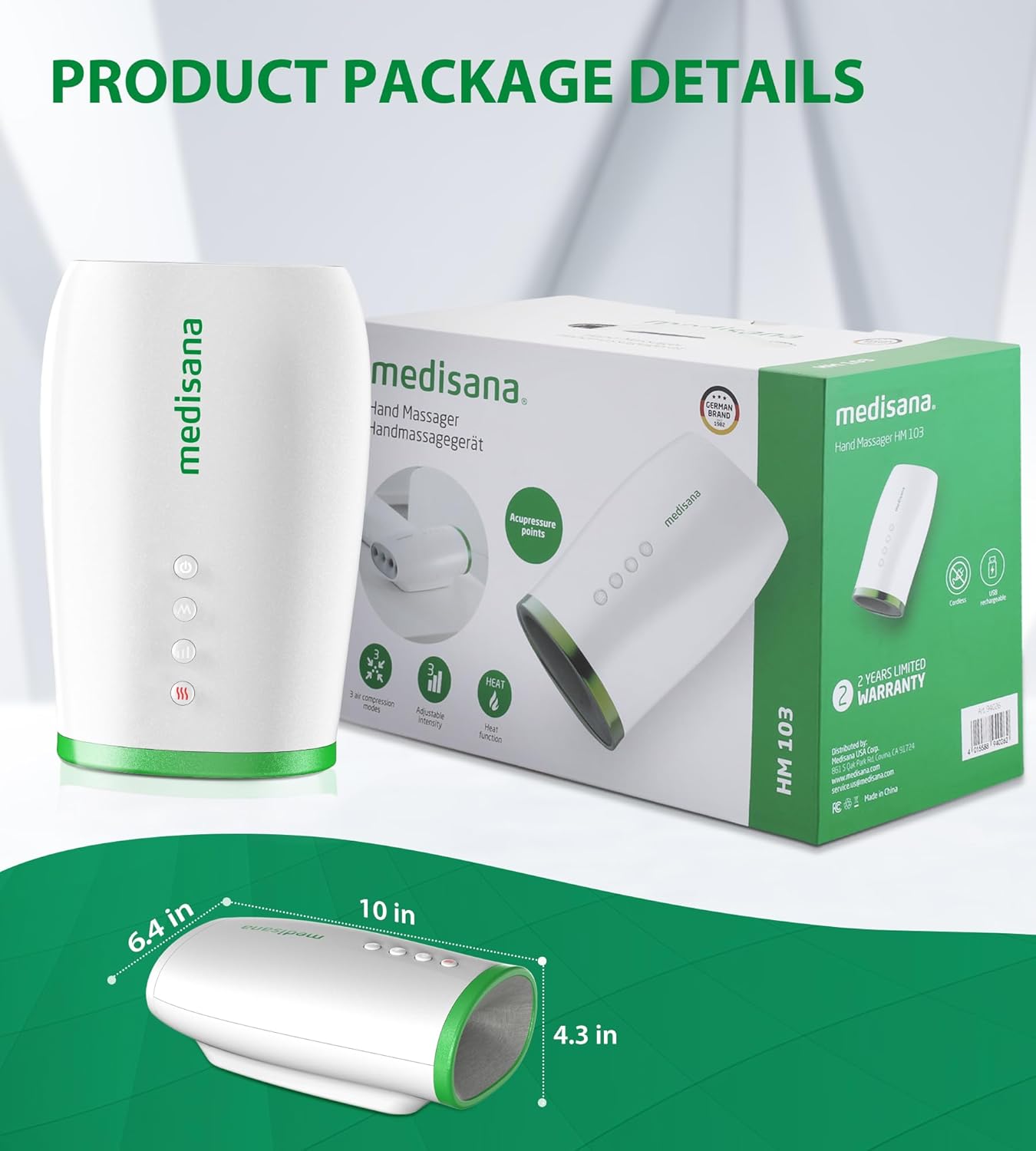 Medisana HM103 Hand Massager with Heat & Compression for Arthritis & C – My Store