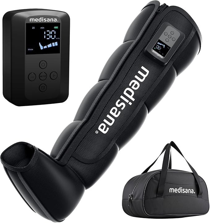 Leg Compression Massager System, Cordless Rechargeable Air Pressure Boot with Multi-Customize Modes, Intensities & Timer, Leg Compression for Circulation, Pain Relief, Recovery, 1 Pack