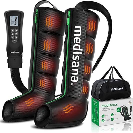 Medisana LM806 Leg Massager with Heat & Compression Boots for Circulation | Full Leg & Foot Massager