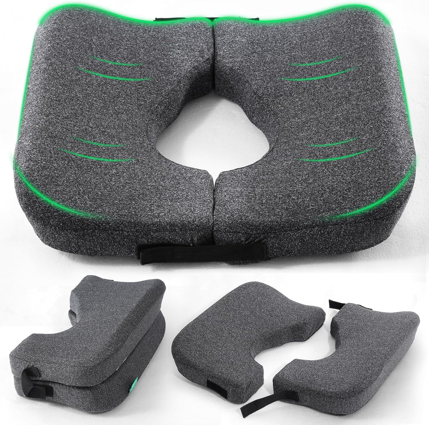 Medisana SC130 Memory Foam Bed Sore Cushion for Butt – T-Shaped Pressure Relief Seat Pillow for Sciatica, Coccyx & Hemorrhoid Pain Relief