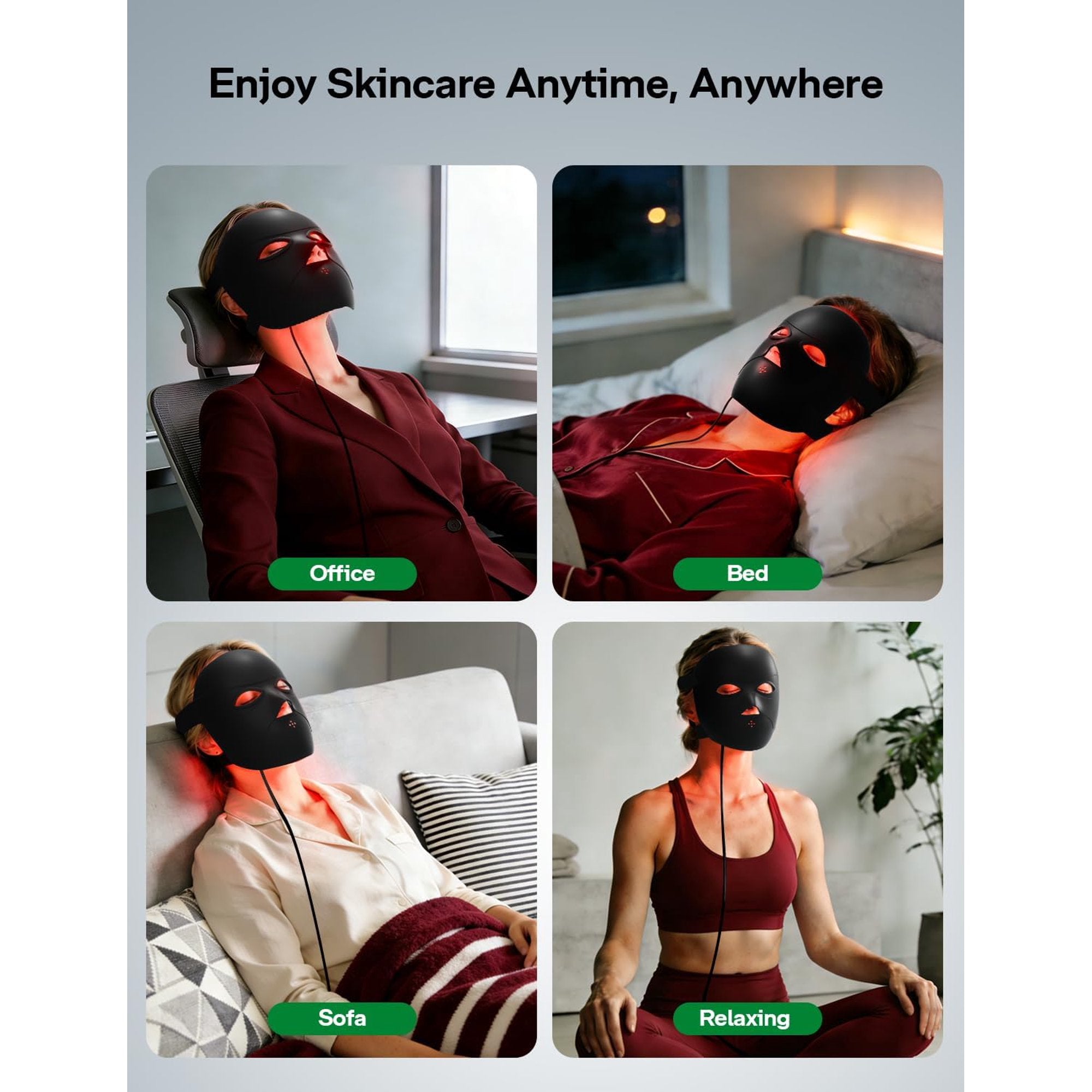 Medisana Red Light Therapy Face Mask with 3 Modes (850nm NIR) | LED Facial Mask for Anti-Aging, Acne & Skin Rejuvenation | Cordless 3D Fit, 336 LEDs, Rechargeable 5200mAh